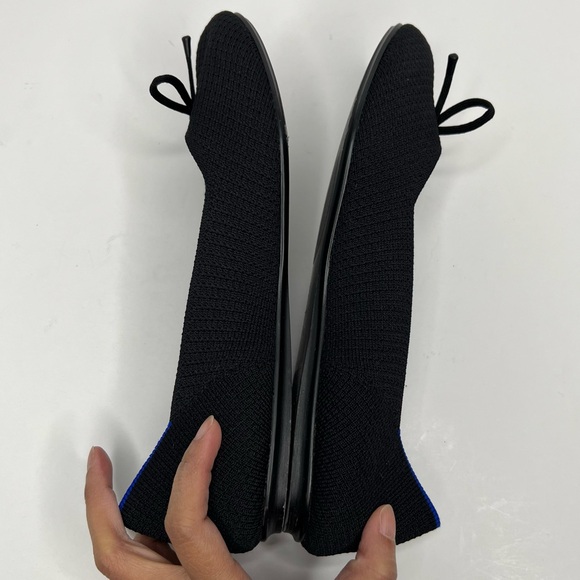 Rothy's The Flat Noir Mesh Textile Bows Black Classic Ballet Size 9 - Picture 6 of 13